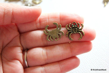9 x Sea Animals Pendant Charms Collection Bronze Tone